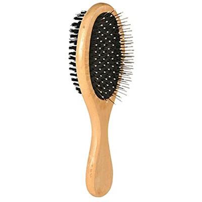 TRIXIE BORSTEL 2-ZIJDIG HOUT / NYLONHAREN&DRAADPINNEN 23X7 CM 2 ST TRIXIE BORSTEL 2-ZIJDIG HOUT / NYLONHAREN&DRAADPINNEN 23X7 CM 2 ST