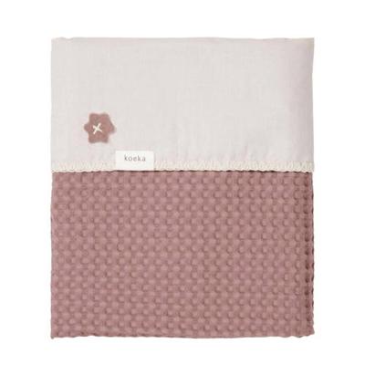 Koeka Antwerp baby wiegdeken 75x100 cm Plum/Pebble