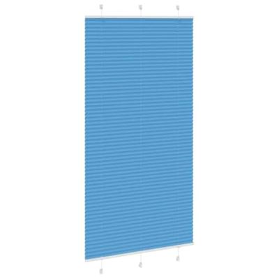 VidaXL Plissé rolgordijn 105x200cm stofbreedte 104,4cm polyester blauw VidaXL Plissé rolgordijn 105x200cm stofbreedte 104,4cm polyester blauw