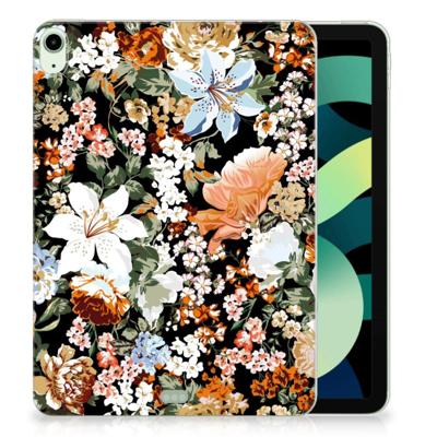 Siliconen Hoesje voor iPad Air (2020/2022) 10.9 inch Dark Flowers Siliconen Hoesje voor iPad Air (2020/2022) 10.9 inch Dark Flowers