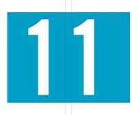 Codetab 1, rol van 500 tabs, lichtblauw - thumbnail