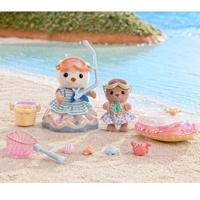 Sylvanian Families 5804 zeeotter zussen splashy snorkel set - thumbnail