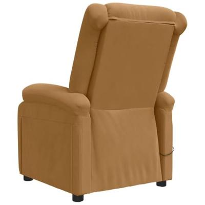Massagestoel fluweel bruin