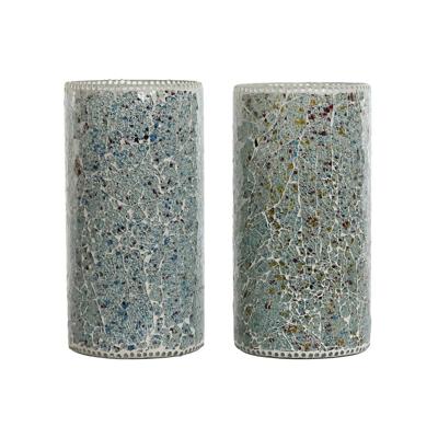 Bureaulamp Home ESPRIT Groen Hemelsblauw 25 W 220 V (2 Stuks)