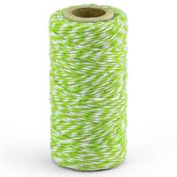 1x Groen/wit Bakkerstouw 50 Meter Hobby Materiaal - Baktouw/slagerstouw/bindtouw/keukentouw - Cadeaulint - thumbnail