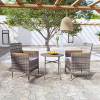 3-delige Tuinset poly rattan grijs - thumbnail