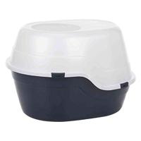Trixie 40330 Luiz Top Entry, kattentoilet, 63 × 42 × 49 cm, donkerblauw/parelmoer - thumbnail