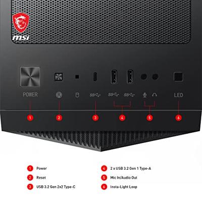 Micro Star International Computer MPG GUNGNIR 110R Midi-tower PC-behuizing Zwart