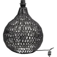 WOOOD Tafellamp 'Macy' Rattan, kleur Zwart (excl. kap) - thumbnail