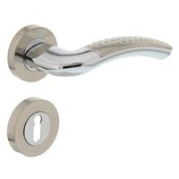 Intersteel Deurkruk Sharon op rozet met sleutelrozetten - chroom/nikkel mat - thumbnail