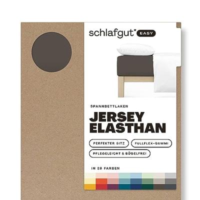 Schlafgut Schlafgut EASY Jersey Elasthan Hoeslaken M - 120x200 - 130x220 790 Sand Deep - thumbnail