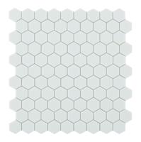 Mozaiek hexagon white 3.5x3.5cm - thumbnail