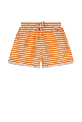 NoBell zomer short meisjes - melon - jersey, fancy streep - Sillas