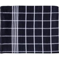 Handdoek Christelle, ft 50 x 70 cm, geruit, zwart, pak van 3 stuks - thumbnail