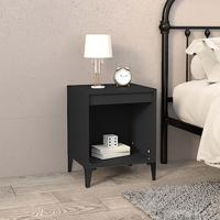 Nachtkastjes 2 st 40x35x50 cm zwart - thumbnail