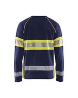 Blåkläder High-Vis T-Shirt lange mouwen 35101030 | Marine/High-Vis Geel | Maat S - 7330509672464 - thumbnail