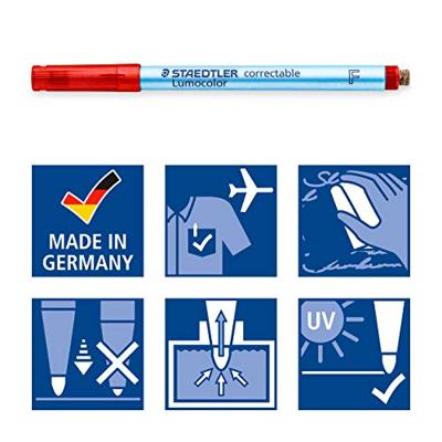 Staedtler Lumocolor uitwisbare pen, schrijfbreedte: 0,6 mm, rood