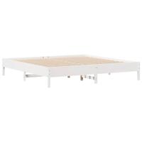Bedframe zonder matras massief grenenhout wit 200x200 cm - thumbnail