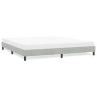 Bedframe zonder matras 180x220 cm fluweel lichtgrijs - thumbnail