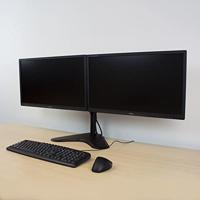 ACT Connectivity Monitorarm op voet, 2 schermen - thumbnail
