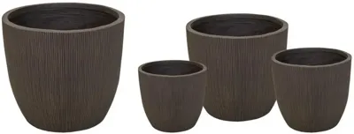 Mcollections Bloempot Nora Egg - Clayfibre - Ø45 x H43 - Coffee