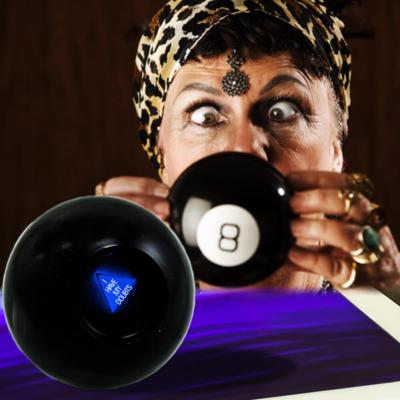 Magic 8 Ball Vragenspel - Zwarte Biljartbal - Geen Batterijen Nodig