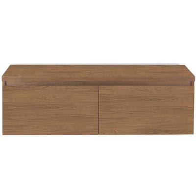 Frozen Badmeubelset 140 cm - Greeplijst in Kleur - Inclusief Wastafelbovenblad Honey
