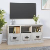 Tv-meubel 100x35x50 cm bewerkt hout betongrijs - thumbnail