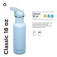 Klean Kanteen Drinkfles - classic narrow - sportdop met flip - clear sky - 532 ml - thumbnail