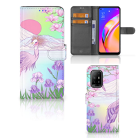 OPPO Reno5 Z | A94 5G | Telefoonhoesje | Met pasjeshouder | Bird - thumbnail