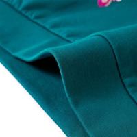 Kindertrui met glitterprint 104 donkergroen - thumbnail