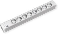 Bachmann 333.601 19 inch Stekkerdoos voor patchkast 1.5 HE Geaarde contactdoos Lichtgrijs - thumbnail