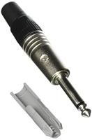 Neutrik NP2CVERNICKELT Jackplug 6,35 mm Stekker, recht Aantal polen: 2 Mono Zilver 1 stuk(s) - thumbnail