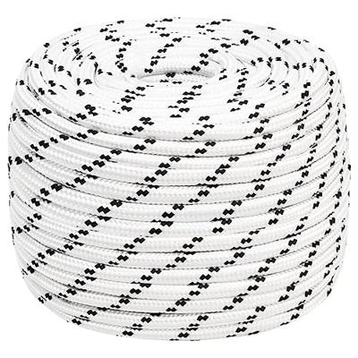 VidaXL Boottouw gevlochten 14 mmx25 m polyester wit VidaXL Boottouw gevlochten 14 mmx25 m polyester wit