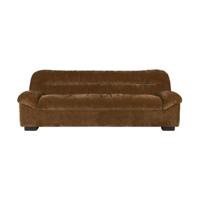 Dutchbone 3-zits Bank 'Douglas' Velvet, kleur Cognac - thumbnail