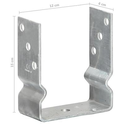 VidaXL Grondankers 6 st 12x6x15 cm gegalvaniseerd staal zilverkleurig VidaXL Grondankers 6 st 12x6x15 cm gegalvaniseerd staal zilverkleurig