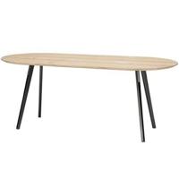QLiv On Top eettafel ovaal 180x90 white wash oak - thumbnail