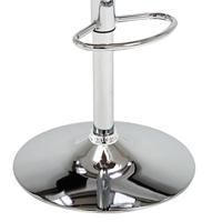 Barkruk gebogen hout en stof grijs - thumbnail