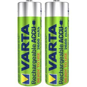 Batterij oplaadbaar Varta 2xAA 2600mAh ready2use