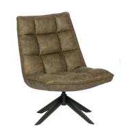 WOOOD Jouke fauteuil leerlook Groen - thumbnail