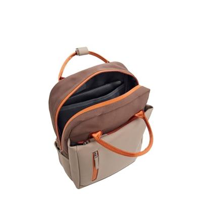 Ferron Miami Rugzak 9L Waterafstotende Laptop Rugtas 13 inch Schooltas en Werktas van PU Nylon Coffee