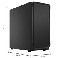 Fractal Design Focus 2 Black Solid - thumbnail