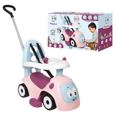 Maestro 3-in-1 duw- en loopauto - roze