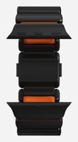 Nomad Stratos Titanium Strap Apple Watch 44mm / 45mm / 46mm / 49mm Zwart/Ultra Orange - thumbnail