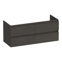 Brauer Joy - Onderkast - 120 cm - met 4 Softclose Lades Greeploos en 2 Sifon Uitsparingen - Timber Anthracite - thumbnail