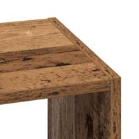 Boekenkasten 2 st stapelbaar 30x30x80 cm bewerkt hout oud hout - thumbnail