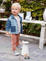 Broek voor babyjongen met elastische taille pecannoot - thumbnail