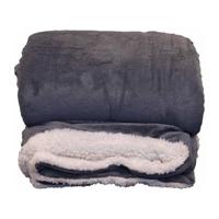 Unique Living Unique Living Plaid Lars XL 220x240cm antraciet - thumbnail