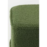 Light & Living Poef 'Kiki' Teddy, kleur Olijfgroen - thumbnail