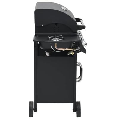 VidaXL Gasbarbecue 4+1 kookzone staal zwart